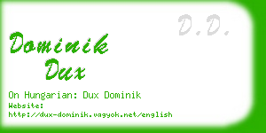 dominik dux business card